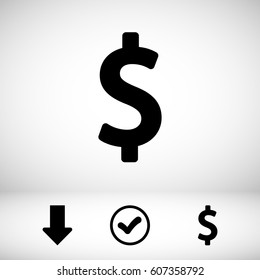 dollar sign icon stock vector illustration
