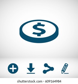 dollar sign icon stock vector illustration