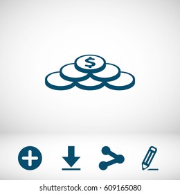 dollar sign icon stock vector illustration