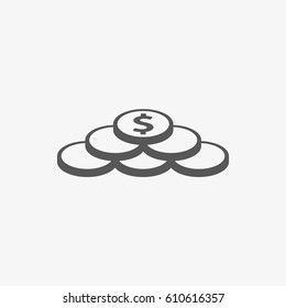 dollar sign icon stock vector illustration