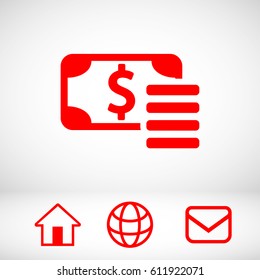 dollar sign icon stock vector illustration