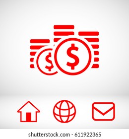 dollar sign icon stock vector illustration