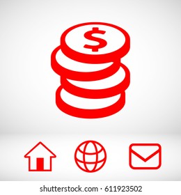 dollar sign icon stock vector illustration