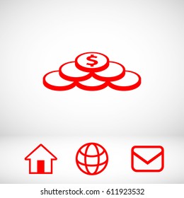 dollar sign icon stock vector illustration