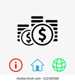 dollar sign icon stock vector illustration