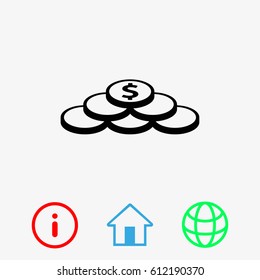dollar sign icon stock vector illustration