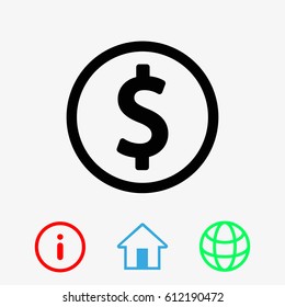 dollar sign icon stock vector illustration