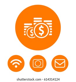 dollar sign icon stock vector illustration