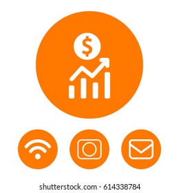 dollar sign icon stock vector illustration