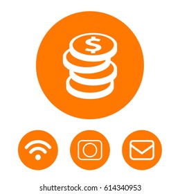 dollar sign icon stock vector illustration