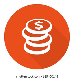 ilustración vectorial del icono de signo dólar
