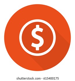 dollar sign icon stock vector illustration