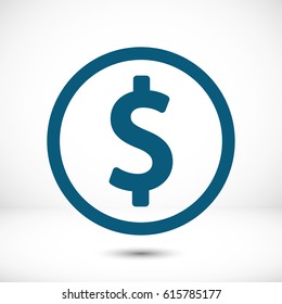 dollar sign icon stock vector illustration