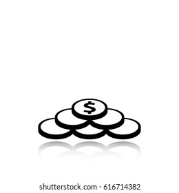 dollar sign icon stock vector illustration