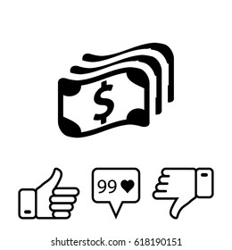 dollar sign icon stock vector illustration