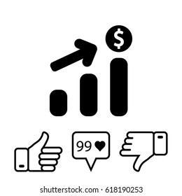 dollar sign icon stock vector illustration