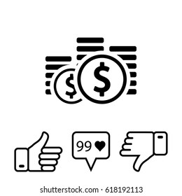dollar sign icon stock vector illustration