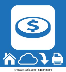 dollar sign icon stock vector illustration