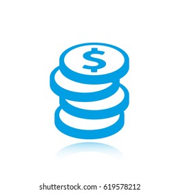 dollar sign icon stock vector illustration