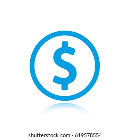 dollar sign icon stock vector illustration