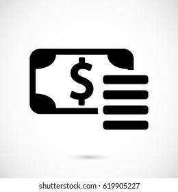 dollar sign icon stock vector illustration