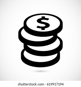dollar sign icon stock vector illustration