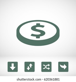 dollar sign icon stock vector illustration