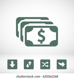 dollar sign icon stock vector illustration
