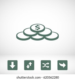 dollar sign icon stock vector illustration