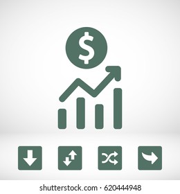 dollar sign icon stock vector illustration