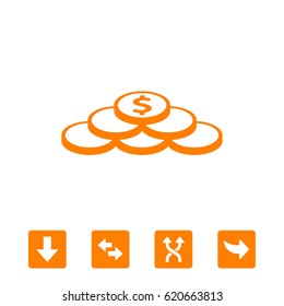dollar sign icon stock vector illustration