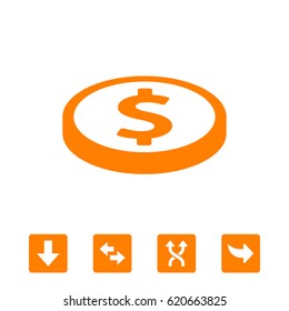 dollar sign icon stock vector illustration
