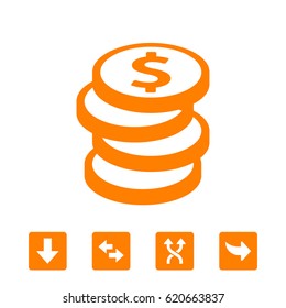 dollar sign icon stock vector illustration