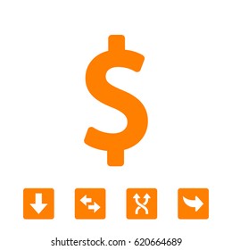 dollar sign icon stock vector illustration