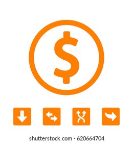dollar sign icon stock vector illustration