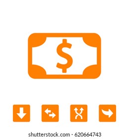 dollar sign icon stock vector illustration