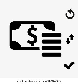 dollar sign icon stock vector illustration