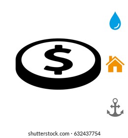 dollar sign icon stock vector illustration