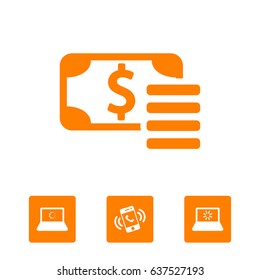 dollar sign icon stock vector illustration