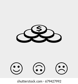 dollar sign icon stock vector illustration