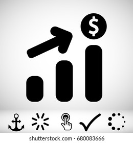 dollar sign icon stock vector illustration