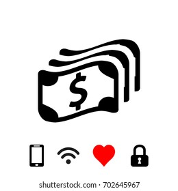 dollar sign icon stock vector illustration