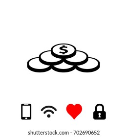dollar sign icon stock vector illustration