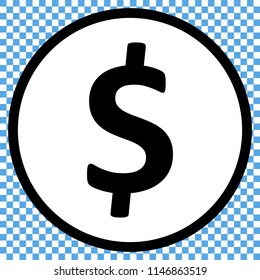 Dollar sign, dollar icon, dollar symbol, vector illustration