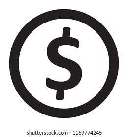 Dollar sign, dollar icon, dollar symbol, vector illustration