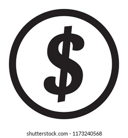 Dollar sign, dollar icon, dollar symbol, vector illustration