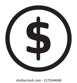 Dollar sign, dollar icon, dollar symbol, vector illustration