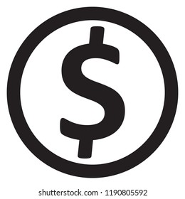 Dollar sign, dollar icon, dollar symbol, vector illustration
