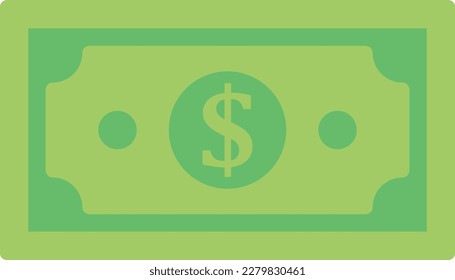 Dollar sign icon US Dollar one Banknote American dollar bill cash money isolated on white background