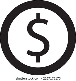 icono de signo de dólar vectorial art en fondo blanco..eps
